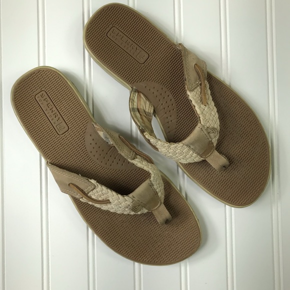 Sperry Shoes - Sperry Top sliders Nautical Flip flops sz. 8